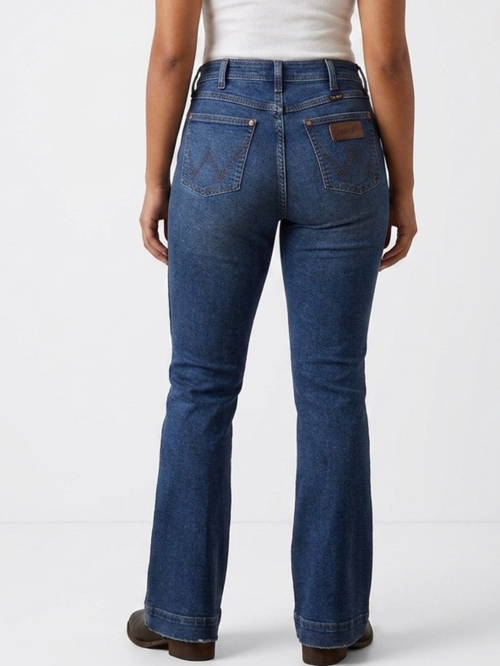 Wrangler Classic Women's High Rise Trouser Jeans - Dark Blue 29x32
